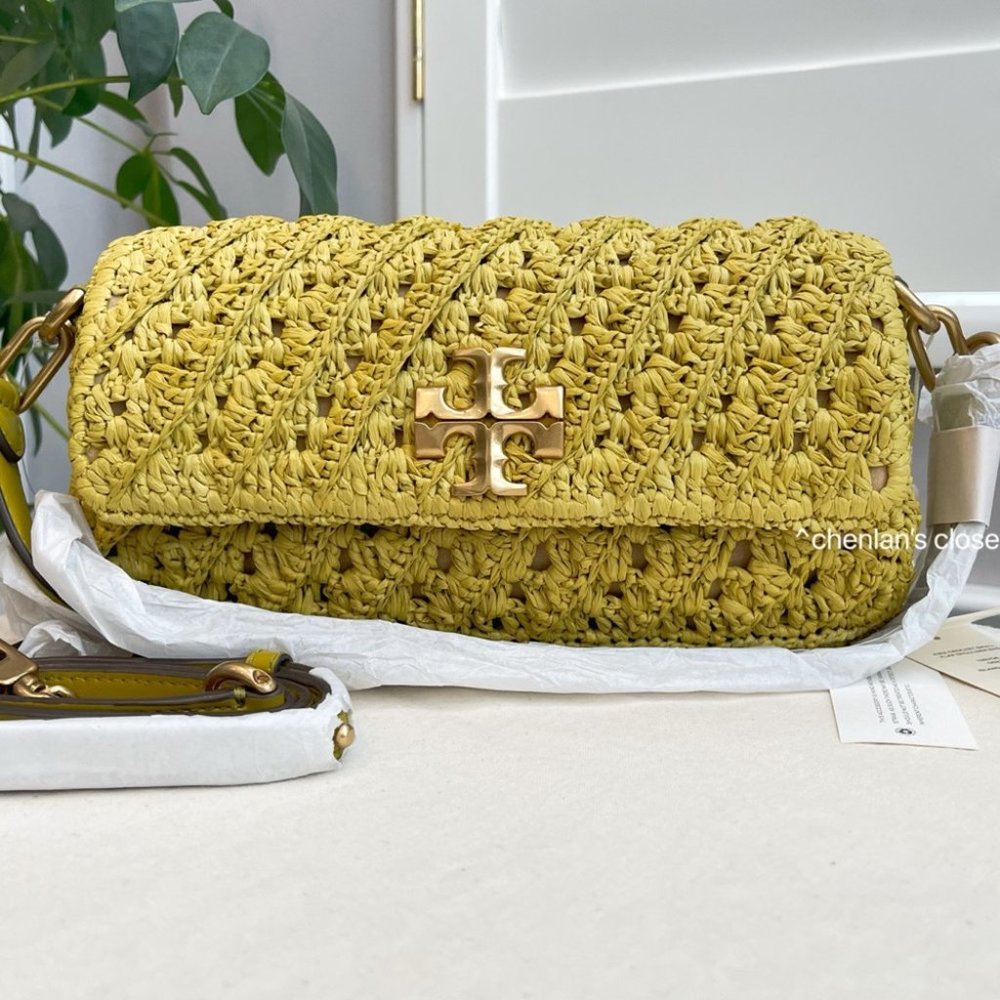 🔥HP🔥NeW! Rare! Tory Burch Crochet Small Flap Shoulder Bag - Picture 8 of 17